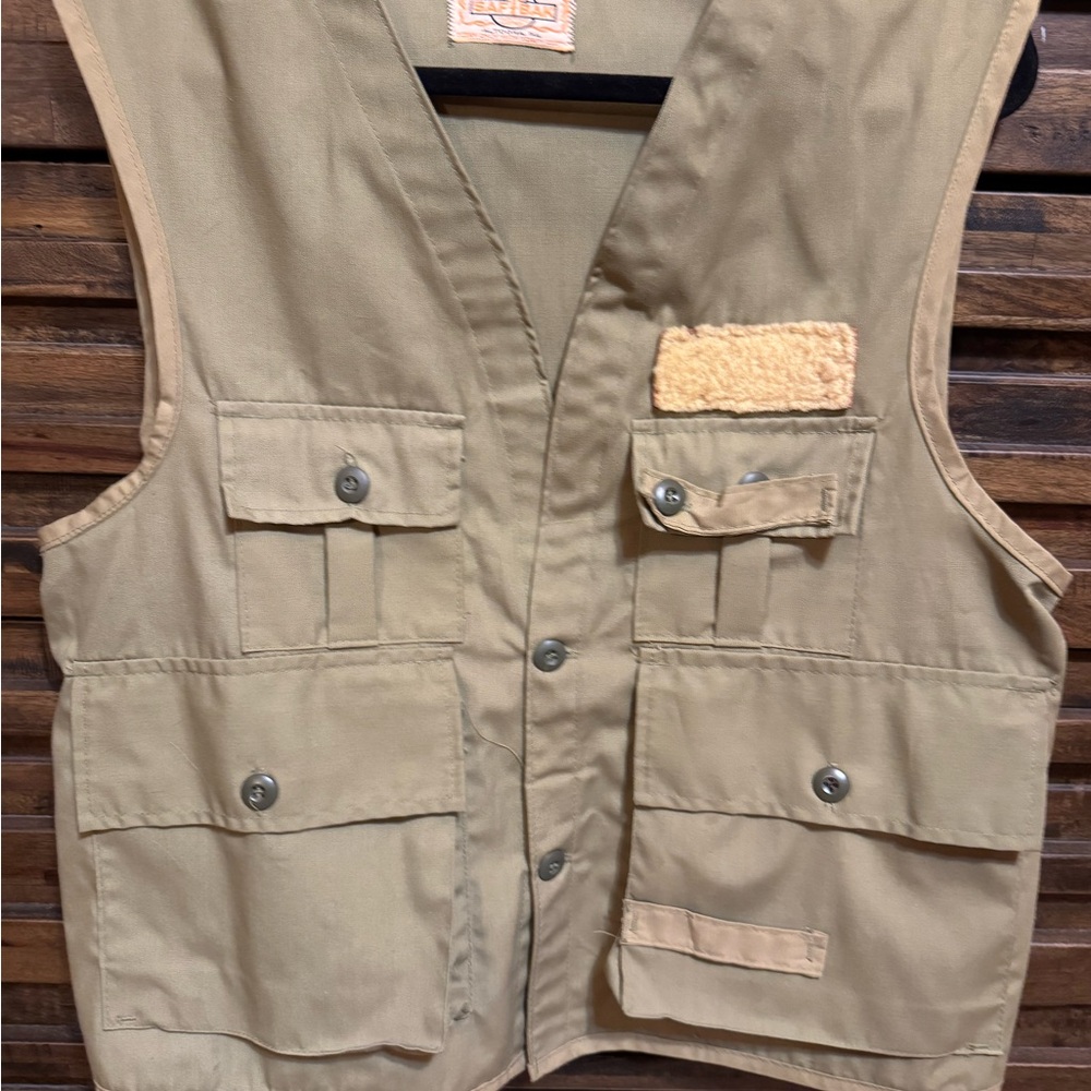 Vintage Hunting Fly Fishing Vest SafTBak Clothes Water Repellent Mens Large? EUC